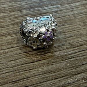 Pandora Sterling Silver “Mum Love You Always” Daisy Heart Charm